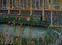 Watercolour painting of boat Joshua and Nathan