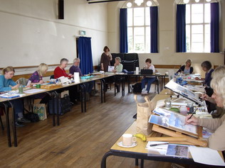 Photo shows workshop with Celia Maddison